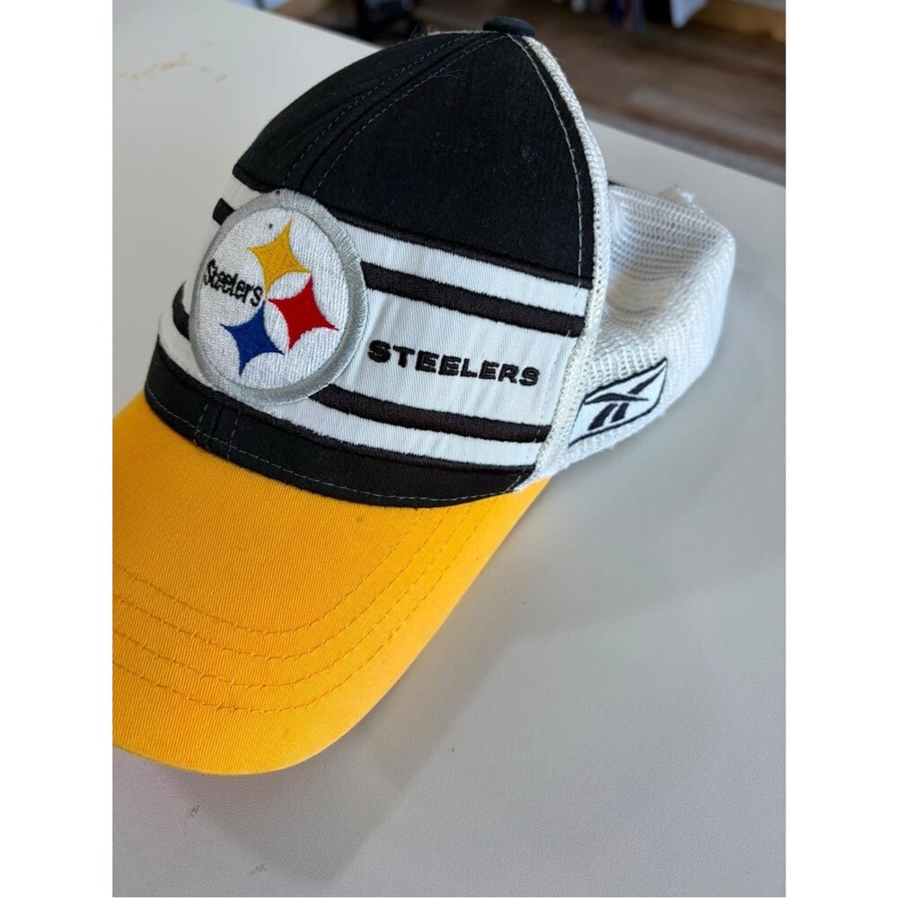 Reebok Pittsburgh Steelers Cap in Black, White & Yellow